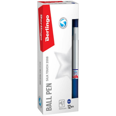 Ручка Berlingo Silk touch 2000 грип. 0.7мм синяя
